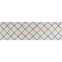 Berkfield Home Kitchen Rug Washable Square 60x180 cm Velvet in Off-White