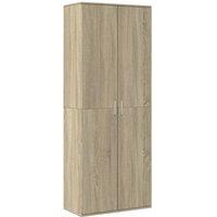 Berkfield Home Highboard Sonoma Oak 70x35x180 cm Engineered Wood in Light Tan | Size: 70 x 35 x 180 cm