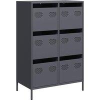 Berkfield Home Highboard Anthracite 68x39x101.5 cm Steel in Dark Grey