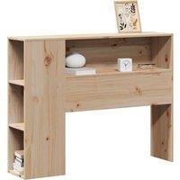 Berkfield Home Headboard with Storage 75 cm Solid Wood Pine in Natural