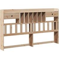 Berkfield Home Headboard with Storage 180 cm Solid Wood Pine in Light Tan