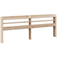 Berkfield Home Headboard with Shelves 200 cm Solid Wood Pine in Natural