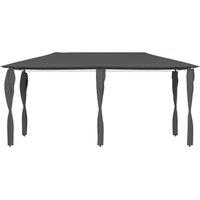 Berkfield Home Gazebo with Post Covers 3x6x2.6 m Anthracite 160 g/m in Charcoal