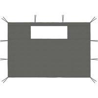 Berkfield Home Gazebo Sidewalls with Windows 2 pcs Anthracite in Dark Grey