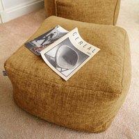 rucomfy Beanbags rucomfy Indoor Bean Bag Ottoman - Weave Pouffe Footstool in Mustard