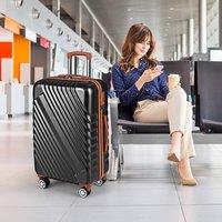 Costway Home Luggage Set of 3 Large/Medium/Small Carry on Suitcase Sets in Black