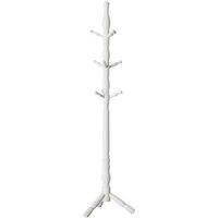 Havendro Vintage Solid Wood Coat Stand - 9 Hooks Elegant Rack in White