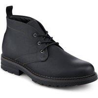Pavers Men's Lace Up Casual Block Heel Chukka Boots in Black | Size: 12
