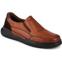 Pavers Men's Elasticated Lightweight Slip In Shoes in Tan | Size: 12
