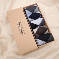 Leaper Men's Style 6 Boxed Set of 5 Pairs Wool Men Socks