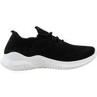 MODISHION Women's Casual Lightweight Mesh Trainers in Black | Size: 4.5