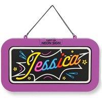 History & Heraldry Women's Light Up Neon Name Sign - Jessica in Purple