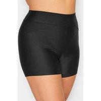 Yours Women's Stretch Swim Shorts in Black | Size: 34-36