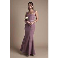Coast Women's Strappy Satin Bridesmaid Dress With Tie Back Detail in Dusty Mauve | Size: 10