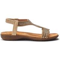 b.soleful Women's 'Sarelle' Porvair Sandals in Beige | Size: 6