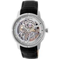 Heritor Automatic Men's Ryder Skeleton Leather-Band Watch in White