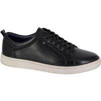 Roamers Men's Leather Trainers in Black | Size: 12