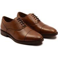 Thomas Crick Men's Merlin Leather Oxford Toecap Shoes in Tan | Size: 10