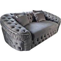 Stratus Interiors Ambassador Sofa Chesterfield Toronto Silver Trim Plush Velvet No Frill