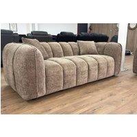 Stratus Interiors Venice Chunky Panel 2 Seater Sofa in Brown