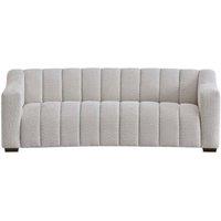 Stratus Interiors Astoria 3-Seater Boucle Sofa - Modern Panel Design, Luxurious Sofa in Light Beige