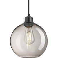 Industville Orlando Smoked Glass Globe Pendant - 9 Inch - Mocha in Grey | Size: Medium