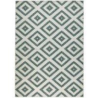 THE RUGS Malta Reversible Indoor Outdoor Rug Flatweave Polypropylene in Green | Size: 80 cm x 150 cm
