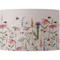 Voyage Maison Hermione Eva Floral Lampshade in Light Beige | Size: 40 cm diameter x 25 cm high