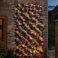 Marco Paul 1.8m Solar Artificial Flower Wall - Pink Blossom in Light Pink