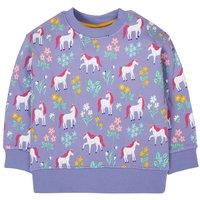 Frugi Girl's Superb Sweatshirt in Purple | Size: 2-3 Years