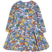 Frugi Girl's Sofia Skater Dress in Purple | Size: 8-9 Years