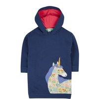 Frugi Girl's Ria Hoodie Dress in Navy | Size: 2-3 Years