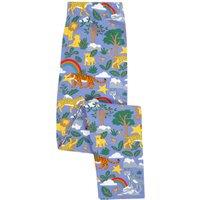 Frugi Girl's Libby Printed Leggings in Purple | Size: 7-8 Years