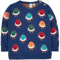 Frugi Jolly Knitted Jumper in Navy | Size: 9-12 m