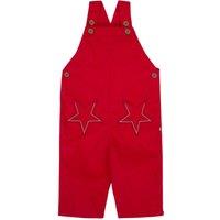 Frugi Boy's Cory Cord Dungaree in Red | Size: 2-3 Years