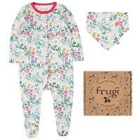 Frugi Girl's Unicorn Forest Gift Set in White | Size: 0-1 m