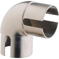 Rothley Brushed Chrome Bannister Staircase Handrail 90 Degree Elbow 40mm in Silver