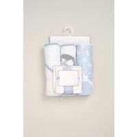 Rock a Bye Baby 3 Pack Hooded Baby Towels in Blue