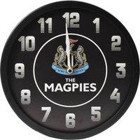 Newcastle United FC Metal LED Wall Clock in Black