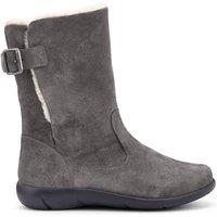 Hotter Women's Wide Fit 'Carlow' Calf Boots in Mid Grey | Size: 5