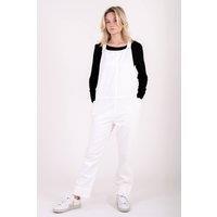 Monkee Genes Women's Oversized Overall Dungarees in Ecru | Size: Small