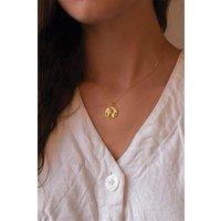 Elk & Bloom Women's Chunky 18K Gold Globe Earth Necklace