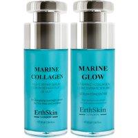 Erth Skin London Women's Anti-Aging Marine Set: Night Serum 30ml + Vitamin C Serum 30ml in Blue