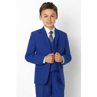 Shiny Penny Boy's Archie - Blue suit With Grey Tie | Size: 1-2 Years