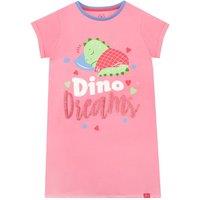 Harry Bear Girl's Dino Dreams Nightdress in Pink | Size: 4-5 Years
