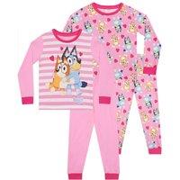 Bluey Girl's Pyjamas 2 Pack in Pink | Size: 4-5 Years
