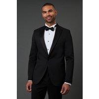 Burton Men's Black Jacquard Peak Collar Tailored Fit Tuxedo Jacket | Size: 36R