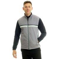 Island Green Men's Padded Golf Quilted Vest in Mid Grey | Size: 2XL