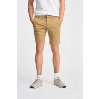 Monkee Genes Men's Slim Fit Chino Shorts in Beige | Size: 30