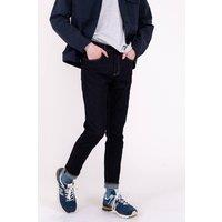 Monkee Genes Men's Skinny Fit Mid-Rise Denim Jeans in Dark Navy | Size: 34L